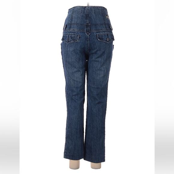 G-Tton Denim High waist sailor button front jeans, size 9 - Picture 2 of 11